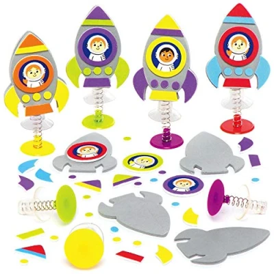 Afbeelding van Baker Ross AX181 Halloween Spring Speeltje Pack Van 8, Klein Knallend Speelgoedambacht Met Leuke Enge Karakters, Foam Kunst Speelgoed Stickers
