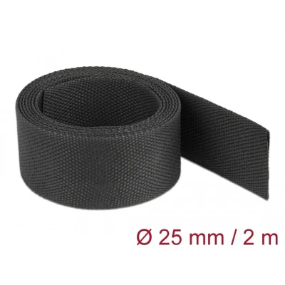 Afbeelding van Delock weefselkrimpkous 2 m x 25 mm krimpverhouding 2:1 zwart