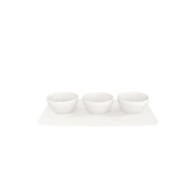Afbeelding van Villeroy &amp; Boch Dipschaaltjes Set Manufacture Rock Wit 4 Delig