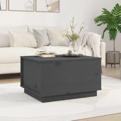 Afbeelding van Salontafel 60x50x35 cm massief grenenhout grijs