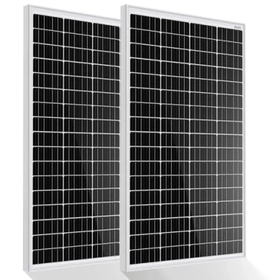 Afbeelding van ECO WORTHY Monokristallijn zonnepaneel, 340 W, 12 volt, 2 stuks 170 W ideaal voor het opladen van V batterijen, camper, tuin, boot en dak huis
