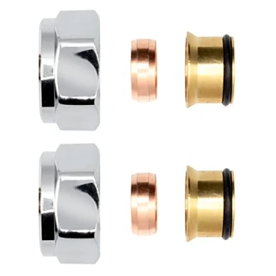 Afbeelding van Sanigoods knelkoppelingen 15mm chroom set van 2