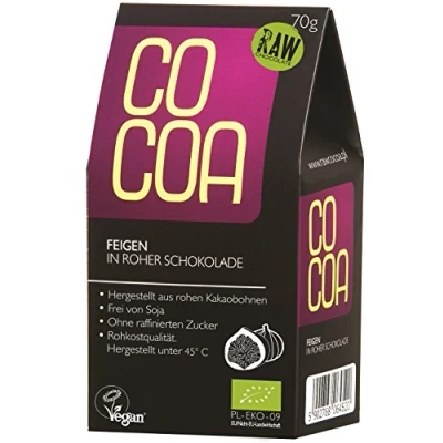 Afbeelding van Cocoa Vijgen Pure Chocolade RAW 70 gram