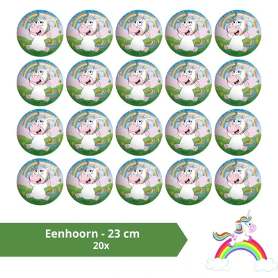 Afbeelding van Bal Voordeelverpakking Eenhoorn 23 cm 20 stuks