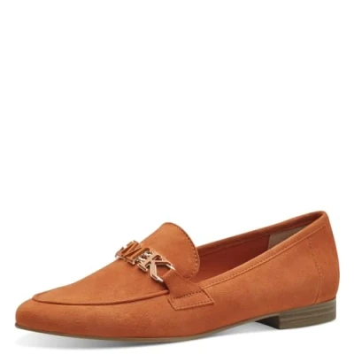 Afbeelding van Marco Tozzi by Guido Maria Kretschmer Instappers, Dames, Maat: 41, Orange Leer