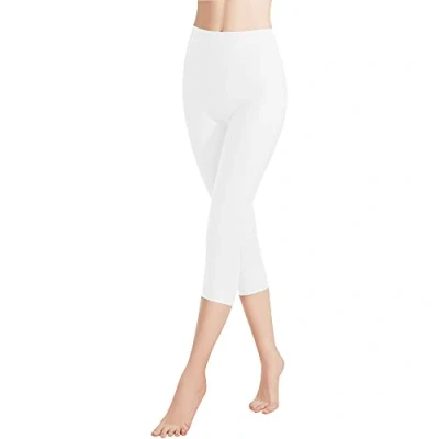 Afbeelding van Libella 1/3 stuks damesleggings, 3/4 broek van katoen, capribroek met hoge taille, kleurrijk, slim fit, fitnessbroek, meerkleurig 4161 VA, 1 wit., L