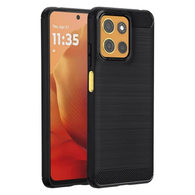 Afbeelding van Motorola Moto G15 Power Hoesje Siliconen en TPU (zacht) imoshion Softcase/Backcover Zwart Telefoonhoesje