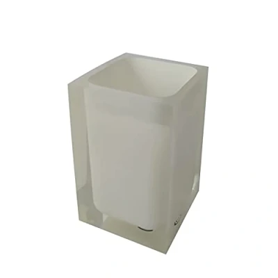 Afbeelding van Gedy Auckland Witte badkamer, afmetingen en gewicht: 11 x 7,2 cm &amp; 0,29 kg, hoogwaardige tandenborstelhouder van transparante hars, R&amp;E design, handgemaakt, 2 jaar garantie, uniek