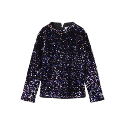 Afbeelding van Name it MIT Langen ÄRMELN Pailletten Blouse voor kinderen, Maat: 134/140, Black