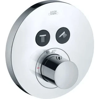 Afbeelding van Axor showerselect round afbouwdeel inbouwthermostaat met stopkranen voor 2 functies chroom 36723000