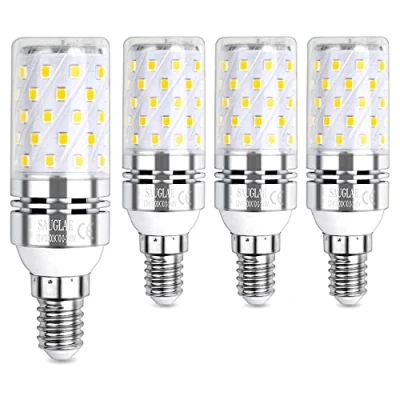 Afbeelding van Sauglae LED Lampen, E14 Kleine Edison Schroef, 12W, 100W Gloeilampen Equivalent, 1200Lm, 3000K Warm Wit, 4 Stuks