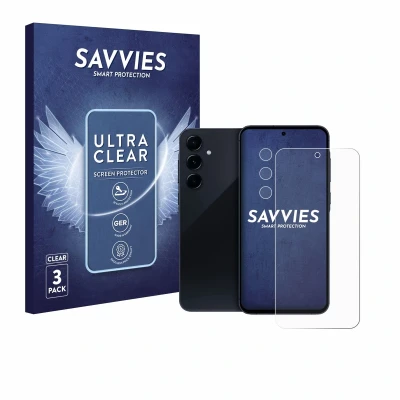 Afbeelding van Savvies Screenprotector voor Samsung Galaxy A55 5G Enterprise Edition (Voor+Camera) Folie Beschermfolie transparant (6 Stuks)