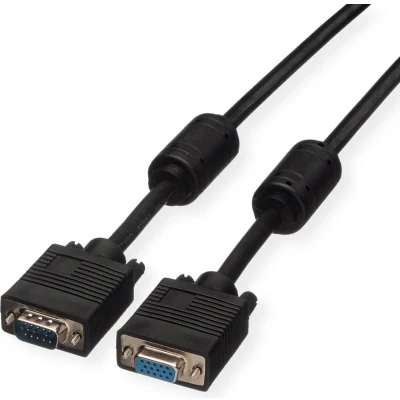 Afbeelding van ROLINE SVGA kabel HD15 ST BU met ferrietkern, 3 m