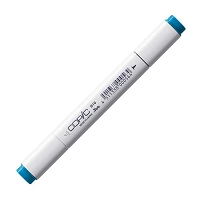 Afbeelding van Copic Klassieke gekleurde markeerstift (B 16) cyanine blauw, voor kunst en ambachten, kleuren, afbeeldingen, markeerstift, ontwerp, anime, professionals beginners, kunstbenodigdheden