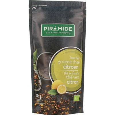 Afbeelding van Piramide Losse Groene Thee Citroen 80GR