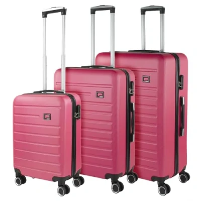Afbeelding van SKPAT Valises. Lot de Valise Rigides 4 Roulettes Grande Taille, soute Avion, Bagages pour Voyages.Ensemble Voyage. Verrouillage à Combinaison, Fuchsia
