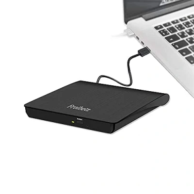 Afbeelding van externe DVD CD brander drive USB 3.0 R RW draagbare Ultra Slim disc met Mac/OS/XP/Win10/Win7/Win8 (zwart)