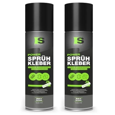 Afbeelding van Spraytive 2 x 500 ml Power Spraylijm: voor textiel, vlies, schuim, leer, dakhemel, tapijt, papier en meer sterk permanent hechtend met variabele sproeiinstelling