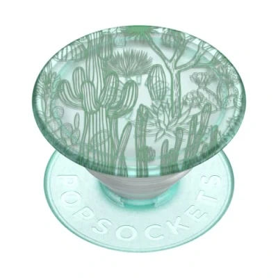 Afbeelding van PopSockets: PopGrip Plant Uittrekbare Standaard en Greep Gemaakt van Plantaardig Materiaal met een Verwisselbare PopTop voor Smartphones Tablets Translucent Cacti