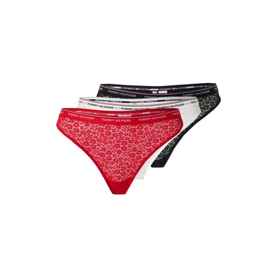 Afbeelding van Tommy Hilfiger 3P Premium Essentials Lace Thong Versch. kleure 2 polyamide Small Dames