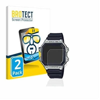 Afbeelding van BROTECT Screenprotector voor Casio AE 1200WH 1CVEF Folie Beschermfolie transparant (2 Stuks)