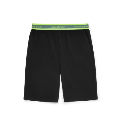 Afbeelding van Slopes&amp;Town Bamboo Lounge Shorts Boxershort, Heren, Maat: Small, Black and neon yellow