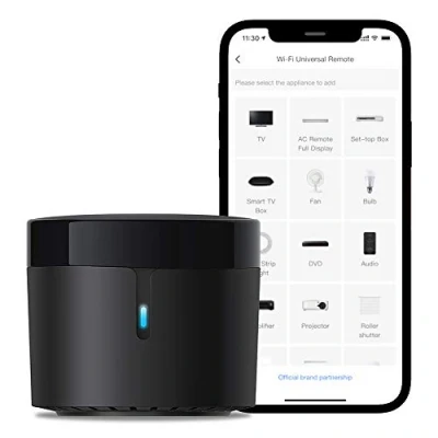 Afbeelding van Broadlink RM4 Mini Universele IR Audio Video Afstandsbediening, Smart Home Wi Fi Remote Hub, compatibel met Alexa