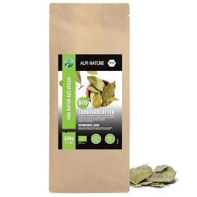 Afbeelding van Alpi Nature Organic Laurel Leaves All (200g) bio gedroogde laurierbladeren van gecontroleerde organische teelt laurierbladen 100% natuurlijk zonder additieven