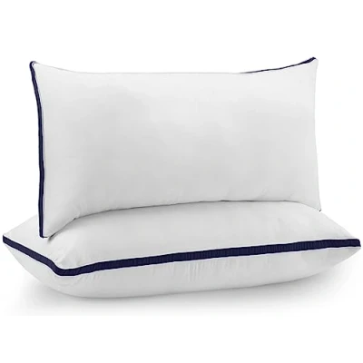Afbeelding van Utopia Bedding Kussens Set van 2, Beddenkussens, Hoofdkussens Zacht en Ademend Stof met Holle Vezelvulling (40x70 cm, Marineblauw)
