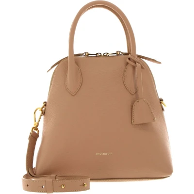 Afbeelding van COCCINELLE Leren Handtas Schoudertas Gladys Handbag Grained Leather Toasted Beige