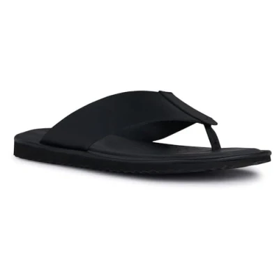 Afbeelding van Geox Erice Teensandalen, Heren, Maat: 41, Black Leer