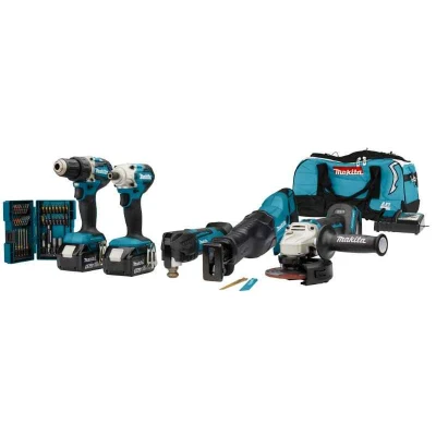 Afbeelding van Makita DLX5068TX1 18 V Combiset voor (slag)schroeven, boren, slijpen en zagen met multitool