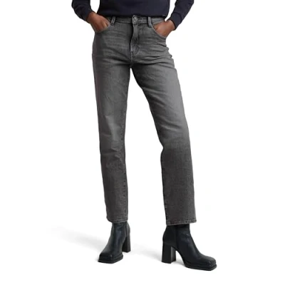 Afbeelding van G Star RAW Viktoria High Straight Jeans, grijs (Faded Frozen Rock Bottom D23959 d497 g829), 32W x 30L