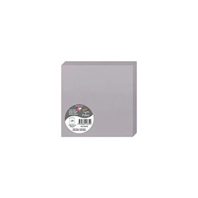 Afbeelding van Clairefontaine 21832C verpakking (met 25 dubbele kaarten pollen, gevouwen, 135 x mm) 210g, koalagrijs