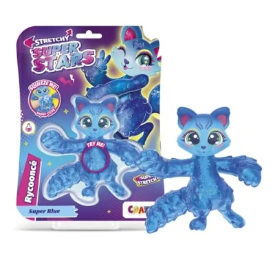 Afbeelding van CRAZE Superstars Stretchy Rycoonce glibberige &amp; rekbare verzamelfiguren met slijmvulling, 6 verschillende personages om te verzamelen