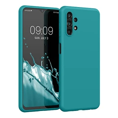 Afbeelding van kwmobile telefoonhoesje geschikt voor Samsung Galaxy A13 4G Hoesje smartphone Back cover in mat petrol