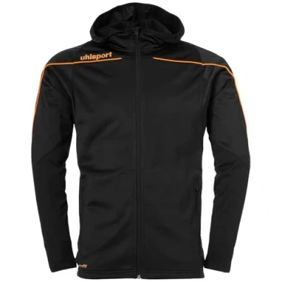 Afbeelding van Uhlsport Stream 22 Trainingsjas Met Capuchon Kind Zwart Fluor Oranje Maat 140