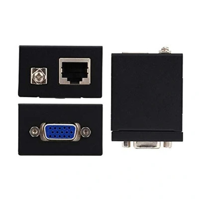 Afbeelding van Yanmis VGA Signaalverlenger, lichte kleine 60M RJ45 Extender Zender Ontvanger CAT 5/6 Ethernetkabel voor KYV