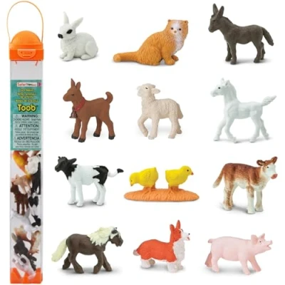 Afbeelding van Safari Speelfiguren Toob Set Baby&#039;s Boerderijdieren