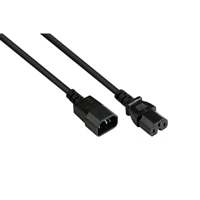 Afbeelding van C15 C14 stroomkabel voor UPS/PDU 3x 0,75mm (PVC) / zwart 1,8 meter