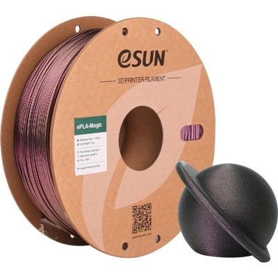 Afbeelding van eSUN Dual Colour PLA Filament 1.75mm, ePLA Magic Glitter 3D Printer Filament, Dimensionale nauwkeurigheid +/ 0.05mm, 1KG Spool (2.2 LBS) voor Printers, Donker Glanzend Violet