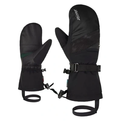 Afbeelding van Ziener Kalinda Skiwanten voor dames, wintersport, waterdicht, lange manchet, zwart, 6,5