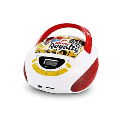 Afbeelding van Metronic Simpsons, 477454 CD speler voor kinderen, met USB /AUX IN poort, rood/wit