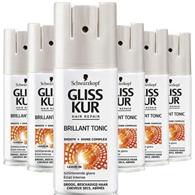 Afbeelding van 6er Pack Gliss Kur Brillant Tonic Spray Deep Repair voor droog/beschadigd haar 100 ml