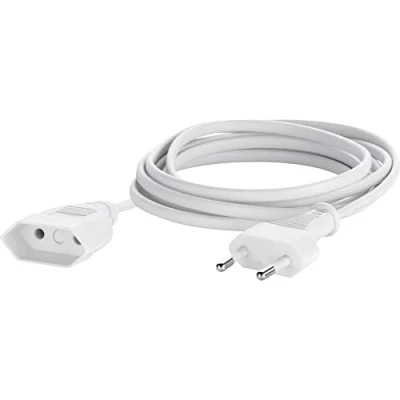 Afbeelding van Basetech BT 1898919 Stroom Verlengkabel 2.5 A Wit 2.00 m
