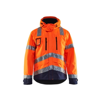 Afbeelding van Blaklader Jack. Ongevoerd High Vis 4837 1977 Oranje/Marineblauw