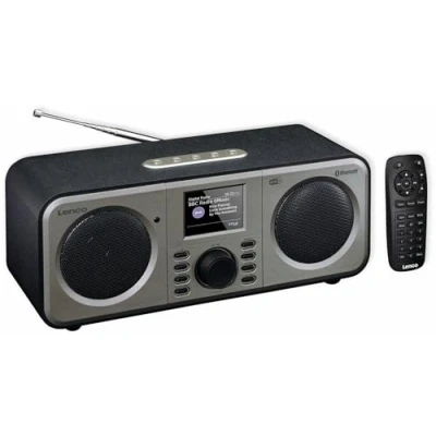Afbeelding van Lenco DAR 030BK Stereo DAB+ FM Radio met Bluetooth® Zwart Black Silver