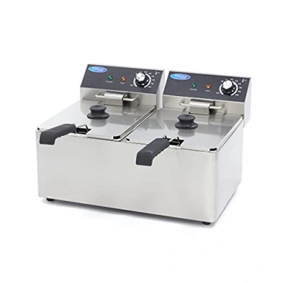 Afbeelding van Maxima Frituurpan 2x 8 L 2 Manden tot 2,8 Kg Frites Friteuse
