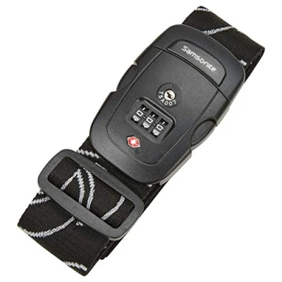 Afbeelding van Samsonite Travel Sentry 3 Dial Combinatie Bagage Riem, Zwart, Combination Lock, riem
