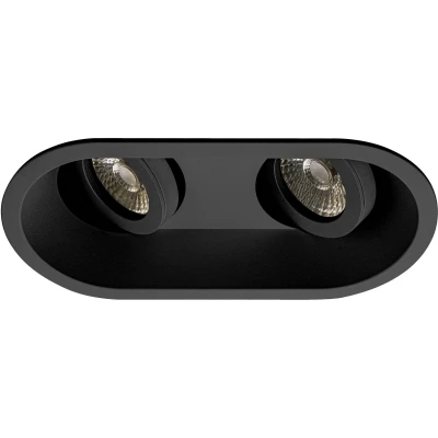 Afbeelding van Premium Inbouwspot Armin Zwart Dubbele verdiepte ronde spot Extra Warm Wit (2700K) Met Philips LED